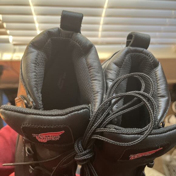 Red Wing Black Leather Steel Toe Boots Men's Sz 6 EE Waterproof Style 2325 - Picture 4 of 10